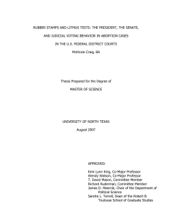 Rubber Stamps and Litmus Tests: The President, the Senate, and