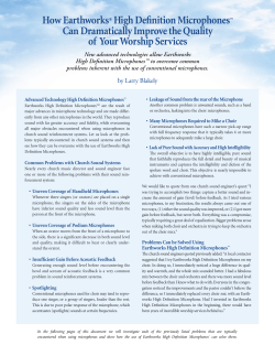 Earthworks High Definition Microphones&trade; can