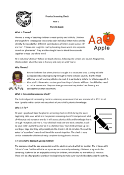 Parental Document - St Columba`s RC Primary School