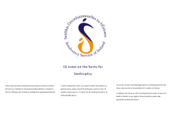 ISI notes on the forms for bankruptcy