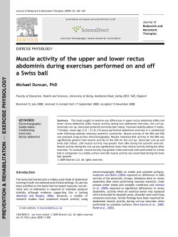 Muscle activity of the upper and lower rectus abdominis during