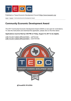 Community Economic Development Award