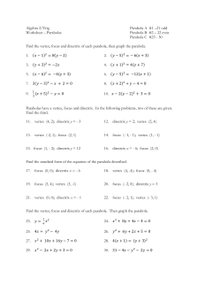 Parabolas Parabola B #2