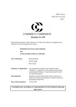 Decision No. 530 - Commerce Commission