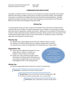 communication quick guide