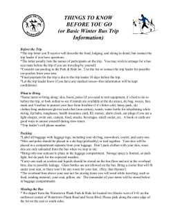 Basic BusTrip Info - Nordic Ski Club of Milwaukee