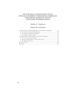 the strategic substitution effect: textual plausibility, procedural