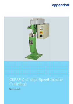 CEPA&reg; Z 41 High-Speed Tubular Centrifuge