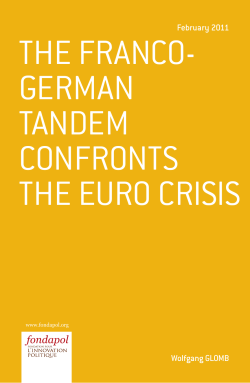 The franco-german tandem confronts the Euro crisis