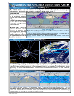 Cyclone Global Navigation Satellite System (CYGNSS)