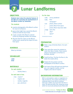 Lunar Landforms Lunar Landforms