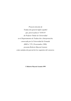 Proyecto docente de Traducci&oacute;n general ingl&eacute;s