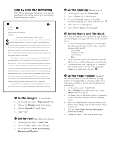 Step by Step MLA formatting_Office2014