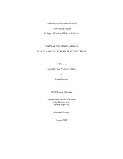 The Graduate School College of Earth and Mineral Sciences