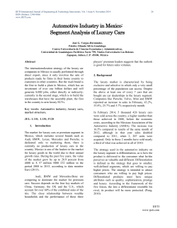 Automotive Industry in Mexico: Segment Analysis of Luxury Cars