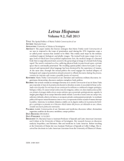 The Spatial Politics of Marta Traba`s Conversaci&oacute;n al sur