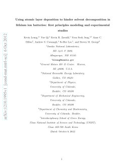 Using atomic layer deposition to hinder solvent decomposition in