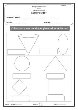 Colour and name the shapes given below in the box.