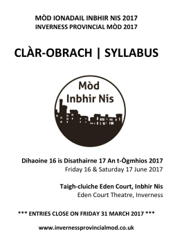 IPM Syllabus 2017 - Inverness Provincial M&ograve;d