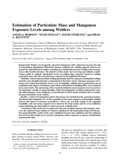 Estimation of Particulate Mass and Manganese