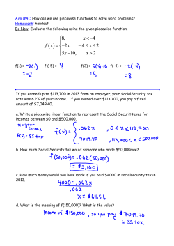 Aim #41: How can we use piecewise functions to solve word