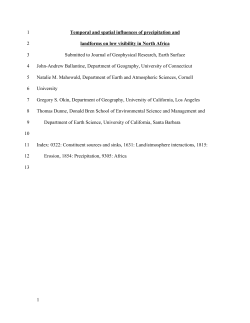 Temporal and spatial influences of precipitation and