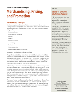 Farmer-to-Consumer Marketing #3: Merchandising, Pricing, and