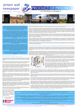 prison wall. newspaper..