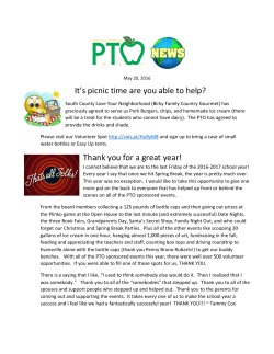 It`s picnic time are you able to help? Thank you for a great year!