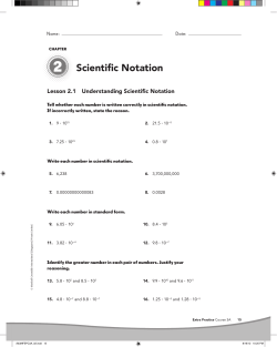 8.2.1 Understanding Scientific Notation