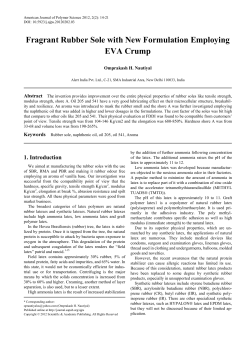 Fragrant Rubber Sole with New Formulation Employing EVA Crump