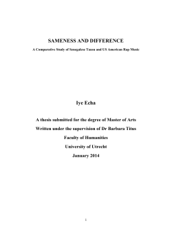 SAMENESS AND DIFFERENCE Iye Echa