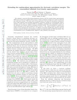 Extending the random-phase approximation for electronic