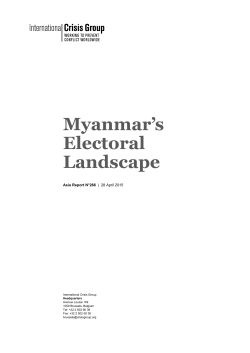 Myanmar`s Electoral Landscape