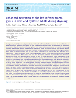 Enhanced activation of the left inferior frontal gyrus in deaf and