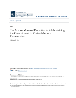 The Marine Mammal Protection Act