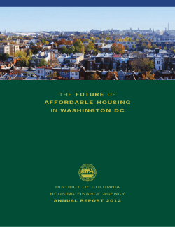 the future of affordable housing in washington dc
