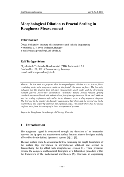 Morphological Dilation as Fractal Scaling in Roughness Measurement