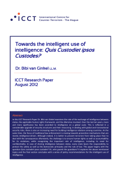 intelligence: Quis Custodiet ipsos Custodes?