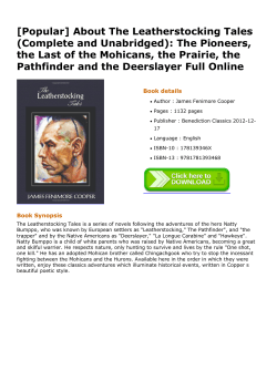 [Popular] About The Leatherstocking Tales