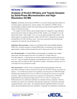 Analysis of Scotch Whiskey and Tequila Samples