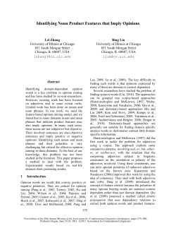 Identifying Noun Product Features that Imply Opinions