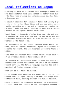 Local reflections on Japan - The Independent Collegian