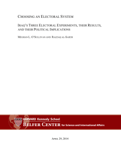 Choosing an Electoral System - The Belfer Center for Science and