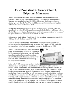 First Protestant Reformed Church, Edgerton