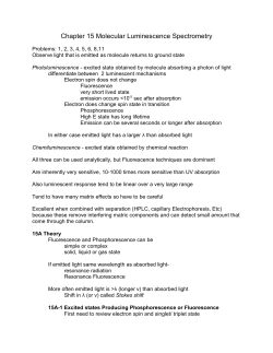 Chapter 15 Molecular Luminescence Spectrometry