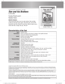 Dan and his Brothers - Houghton Mifflin Harcourt