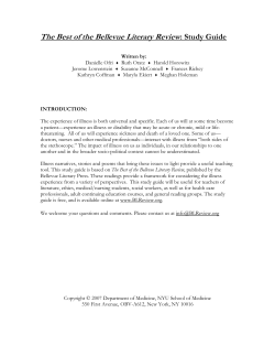 teacher and study guide - Bellevue Literary Press