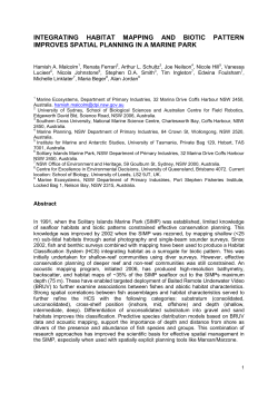 INTEGRATING HABITAT MAPPING AND BIOTIC PATTERN