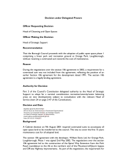 Decision under Delegated Powers Officer Requesting Decision